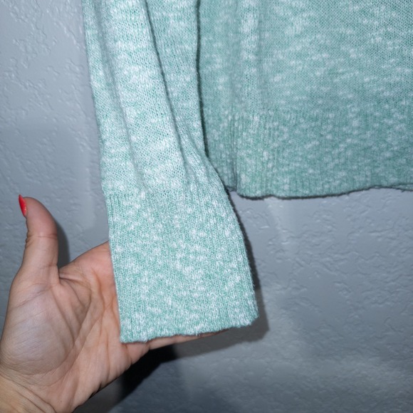 New J. Crew Frosted‎ Seaweed Green Crewneck Beach Sweater Size Large - Picture 3 of 9